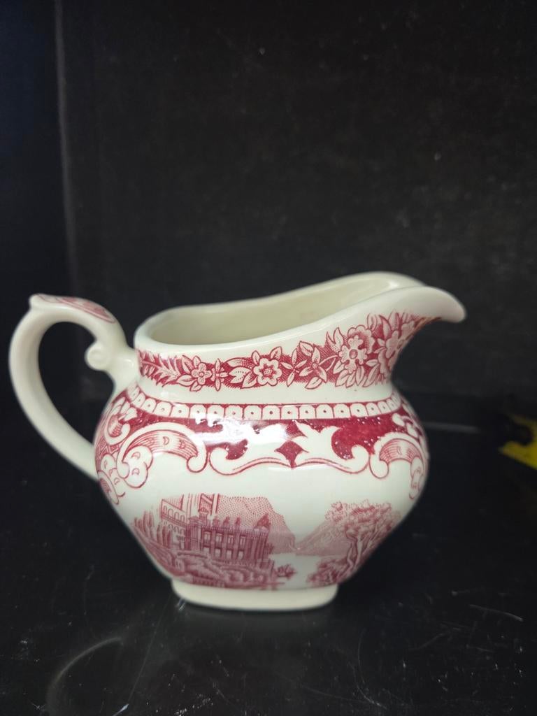 Roomkannetje met rood-witte print royal Sphinx, Antiek en Kunst, Ophalen of Verzenden