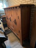 Massief eiken dressoir met 4 deuren en 4 lades, Antiek en Kunst, Antiek | Meubels | Kasten, Ophalen of Verzenden