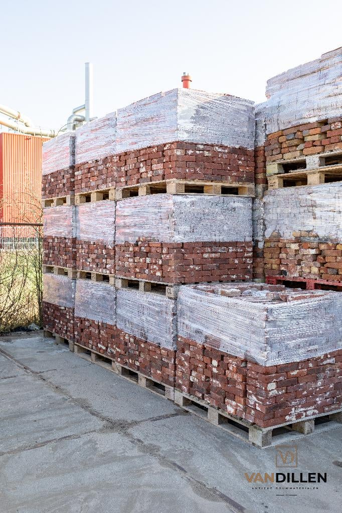 Oude rode vormbak stenen 22 x 5.5 200M2 zeer gave kwaliteit!, Doe-het-zelf en Verbouw, Metselstenen, Gebruikt, Bakstenen, Verzenden