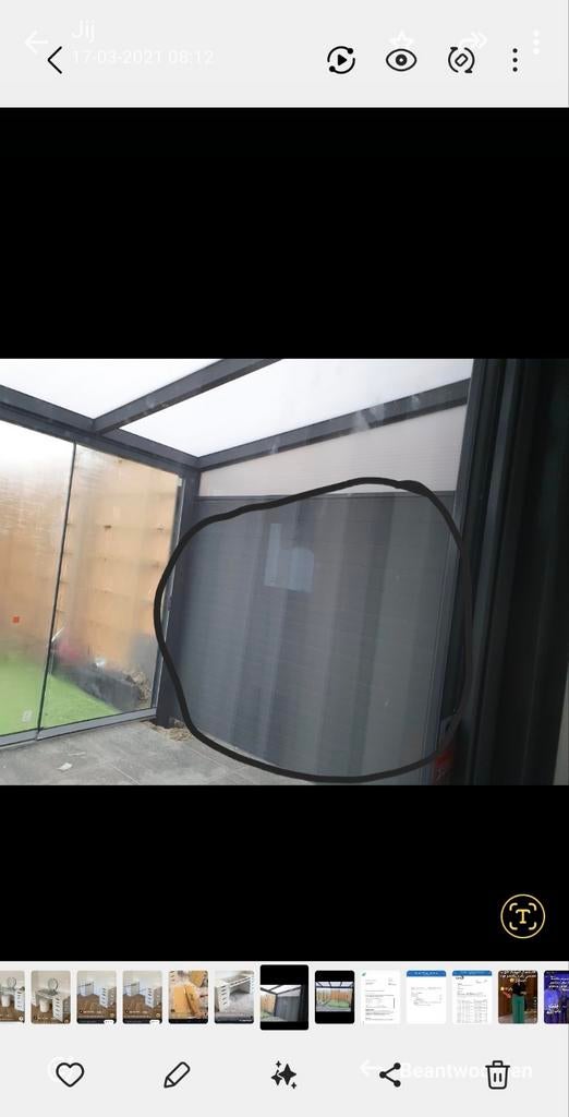 Zijkant overkapping 2m hoog, 3m breed, Ophalen