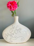 Vaas witvaardewerk flesvaas en meer decoratie, Ophalen, Wit, Aardewerk of Porselein, Zo goed als nieuw