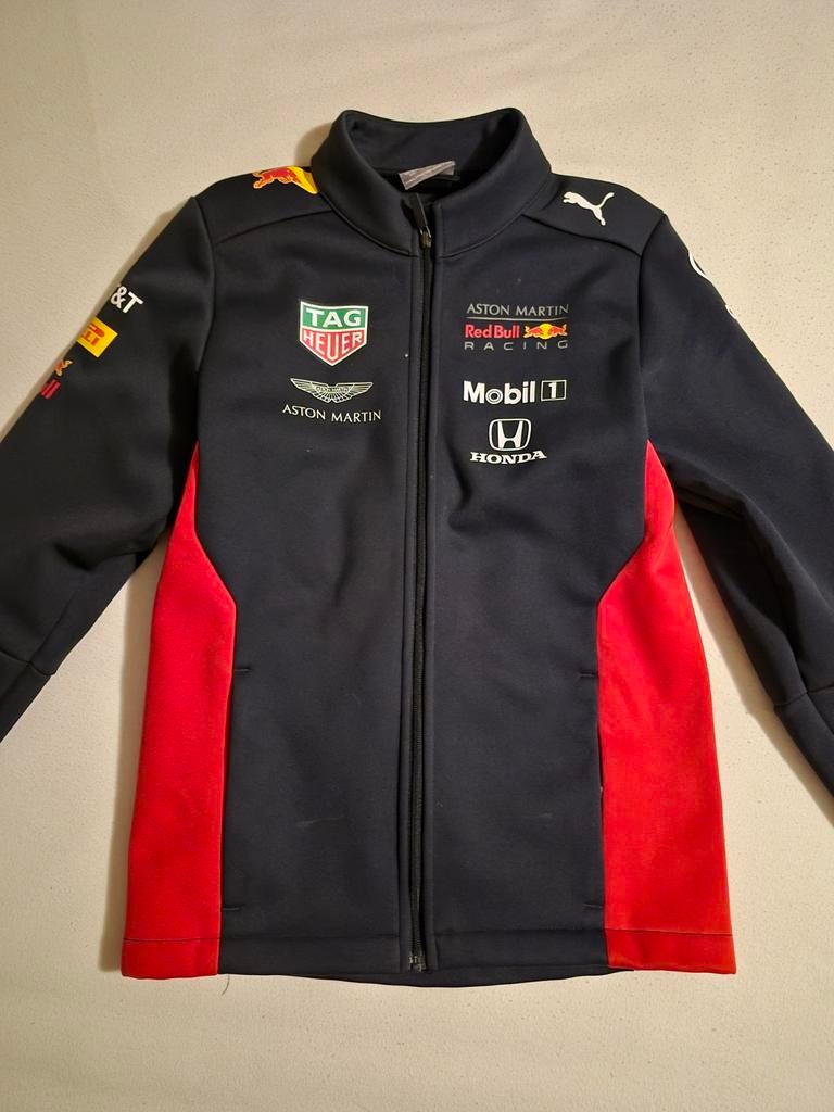 Red Bull Racing Softshell Jas Kids - Zwart/Rood, Ophalen of Verzenden, Zo goed als nieuw, Red Bull Racing, Jongen of Meisje