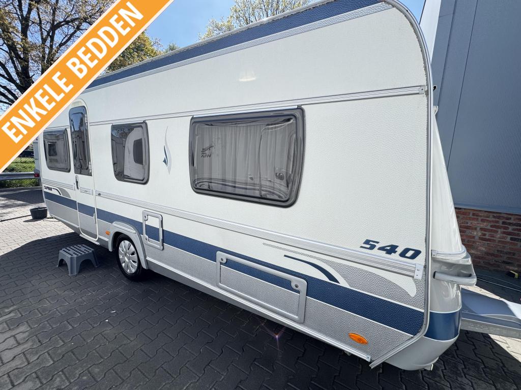 Fendt Saphir 540 TG / aparte bedden / voortent / mover, Caravans en Kamperen, Rondzit, Bedrijf, Schokbreker, Fendt