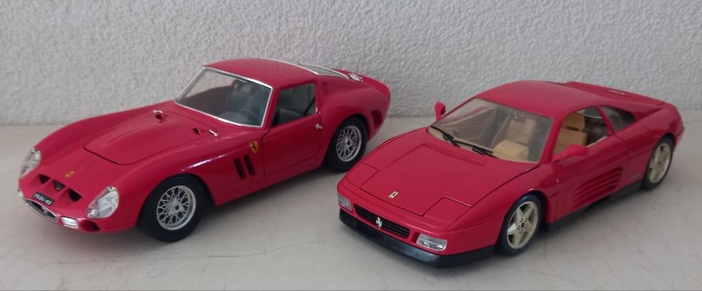 Ferrari GTO 1962 en Ferrari 348 1989, Ophalen of Verzenden, Bburago