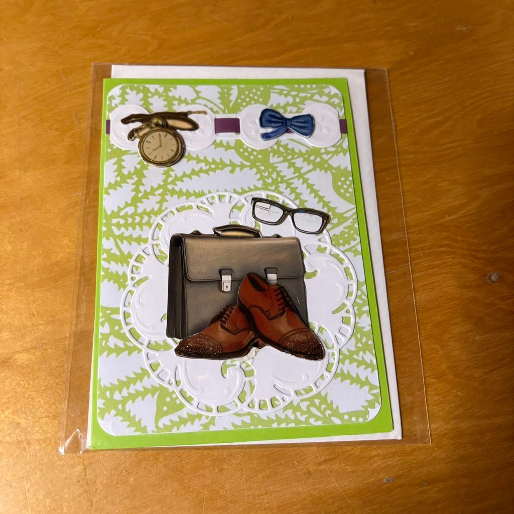 Kaart mannen koffer met schoenen, Ophalen of Verzenden, Zo goed als nieuw, Overige thema's