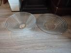 Twee glazen schalen, Ophalen, Rond, Glas