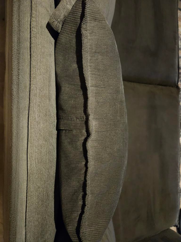 Riverdale bank ribstof grijs met afneembare hoezen, Huis en Inrichting, Banken | Bankstellen, Ophalen, Driepersoons, 75 tot 100 cm