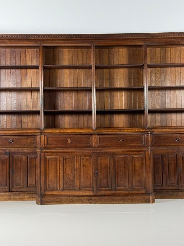 Bibliotheekkast boekenkast eiken 364cm, Ophalen, 200 cm of meer, Eikenhout, Zo goed als nieuw