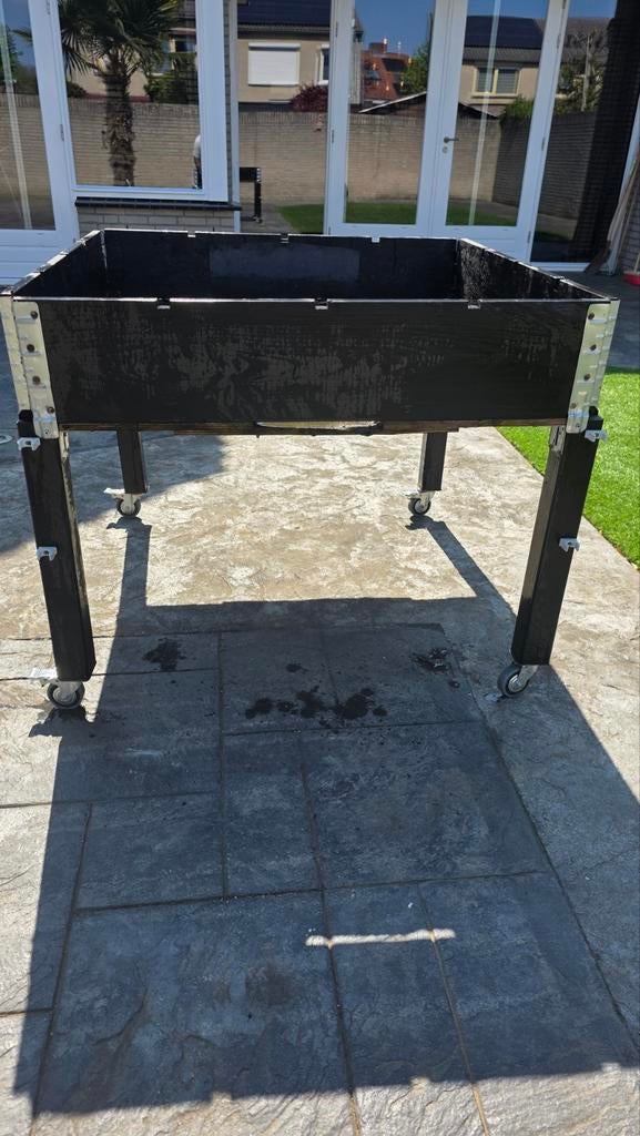 Mobiele Moestuin/ kweekbak 100x100x20cm met Wielen, Tuin en Terras, Bloembakken en Plantenbakken, Ophalen, 100 cm of meer, Vierkant