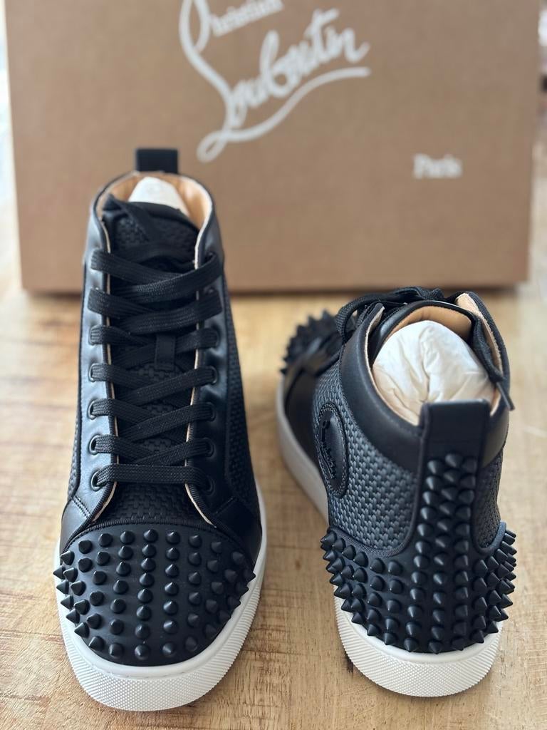 Christian Louboutin Spikes Sneakers Zwart Maat 42, Ophalen, Zwart, Nieuw, Sneakers of Gympen