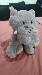 Schattige grijze olifantenknuffel, Ophalen of Verzenden, Zo goed als nieuw, Middelgroot (20 tot 80 cm)
