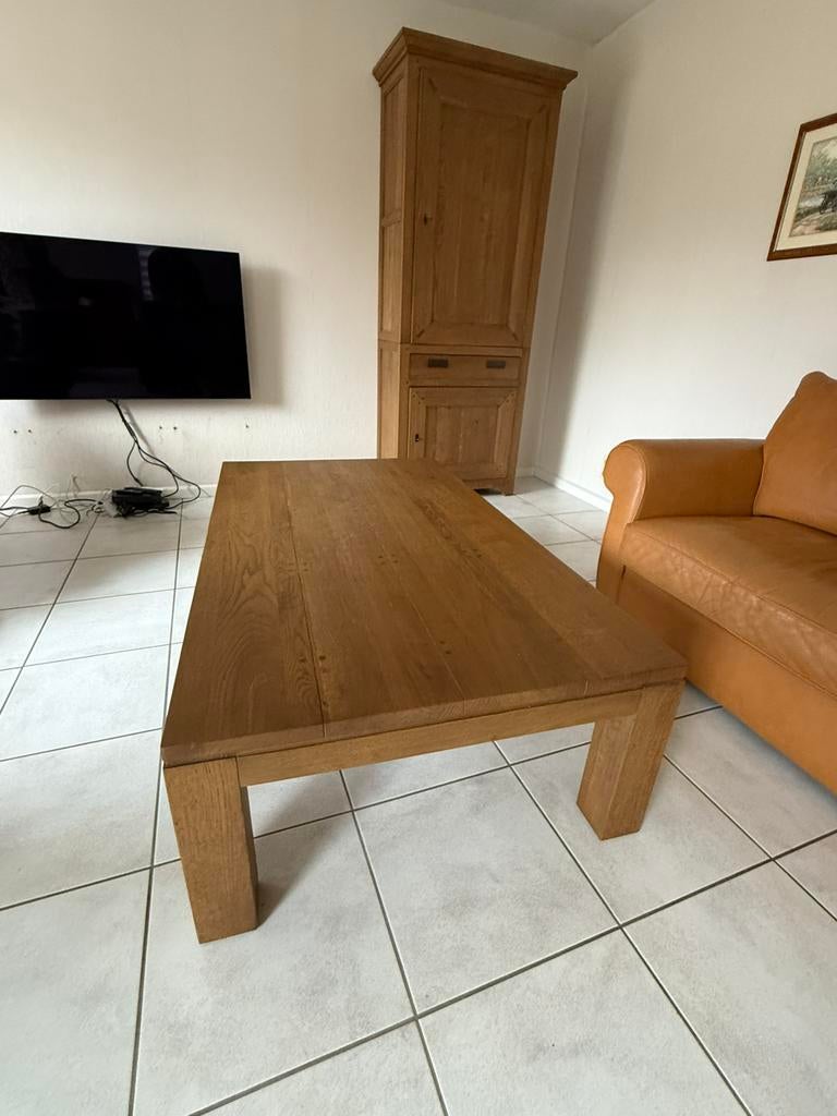 Massief houten buffetkast en tafel, Ophalen, Gebruikt, 200 cm of meer, 50 tot 100 cm