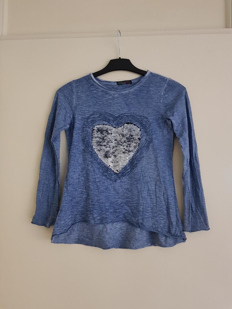T-shirt voor meisjes - maat 152 - Made in Italy - pailletjes, Kinderen en Baby's, Kinderkleding | Maat 152, Meisje, Made in Italy