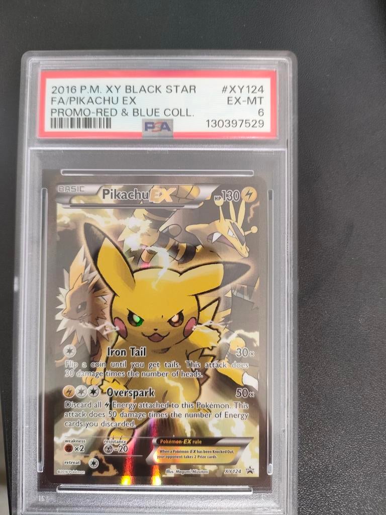 Pikachu XY124 PSA 6., Hobby en Vrije tijd, Verzamelkaartspellen | Pokémon, Ophalen of Verzenden, Zo goed als nieuw