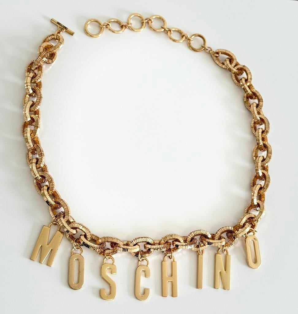 Moschino Goud riem H&M collab, Ophalen of Verzenden, Nieuw, Overige kleuren, 80 tot 90 cm
