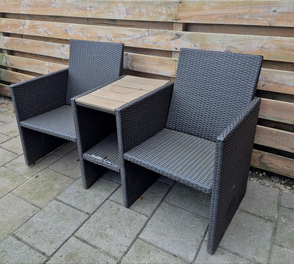 Tuinbank met tafel P&R Design, Tuin en Terras, Ophalen, Gebruikt