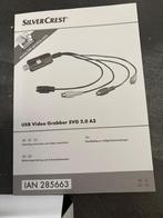 SilverCrest USB Video Grabber SVG 2.0 A3 met software, Computers en Software, Ophalen of Verzenden, Zo goed als nieuw