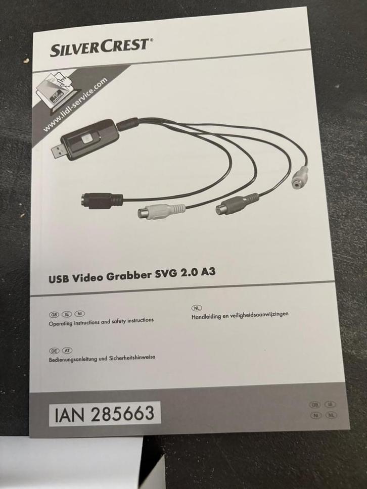 SilverCrest USB Video Grabber SVG 2.0 A3 met software, Computers en Software, Capture cards, Zo goed als nieuw, Ophalen of Verzenden