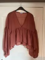 Loavies blouse met ruches en pofmouwen, Kleding | Dames, Ophalen of Verzenden, Zo goed als nieuw, Maat 38/40 (M), Roze