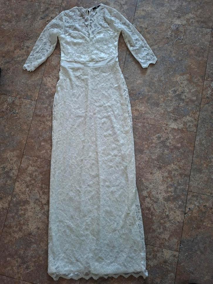 Elegante witte kanten jurk - Jane Norman, Kleding | Dames, Trouwkleding en Trouwaccessoires, Zo goed als nieuw, Bruidsmeisjeskleding