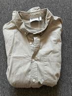 ASOS DESIGN katoenen Overhemd - Lichtgrijs/groen - Maat L, Ophalen of Verzenden, Zo goed als nieuw, Grijs, Halswijdte 41/42 (L)