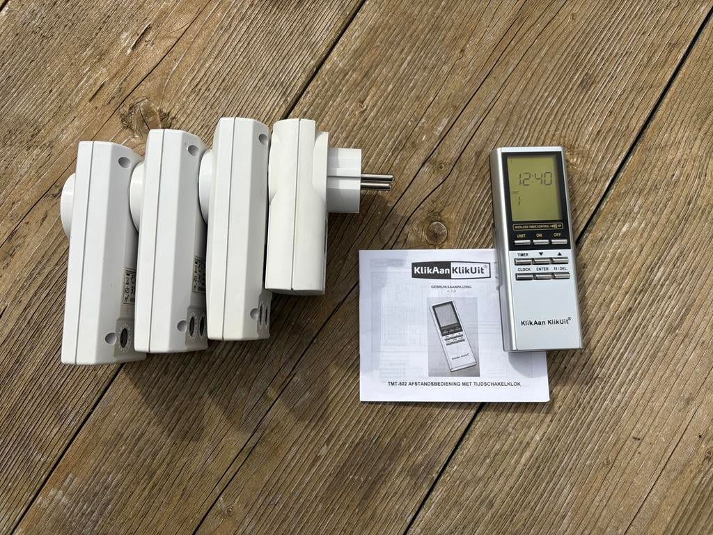 KlikAanKlikUit programmeerbaar met  vier schakelaars, Ophalen, Gebruikt