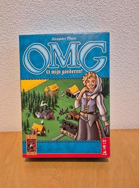 OMG O Mijn Goederen! Kaartspel - 999 Games, Hobby en Vrije tijd, Gezelschapsspellen | Bordspellen, Ophalen of Verzenden, Zo goed als nieuw