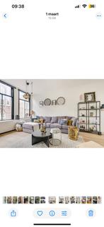 Luxe grijze IKEA bank met chaise longue, Ophalen, 250 tot 300 cm, Gebruikt, 125 tot 150 cm