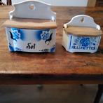 Vintage zoutpot en luciferpot, Ophalen of Verzenden