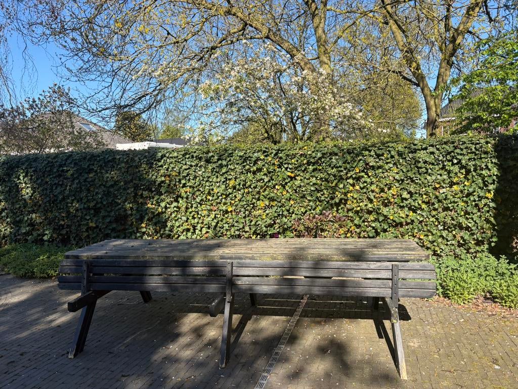 Picknick bank ‘Lange Jan’, Ophalen, Gebruikt, Meer dan 8 zitplaatsen, Hout