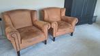 2 Fauteuils cognac/bruin, Huis en Inrichting, Fauteuils, Ophalen, 75 tot 100 cm, 50 tot 75 cm