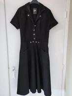 Rockabilly jeansjurk (Queen Kerosin), Kleding | Dames, Jurken, Maat 38/40 (M), Zwart, Ophalen of Verzenden, Knielengte