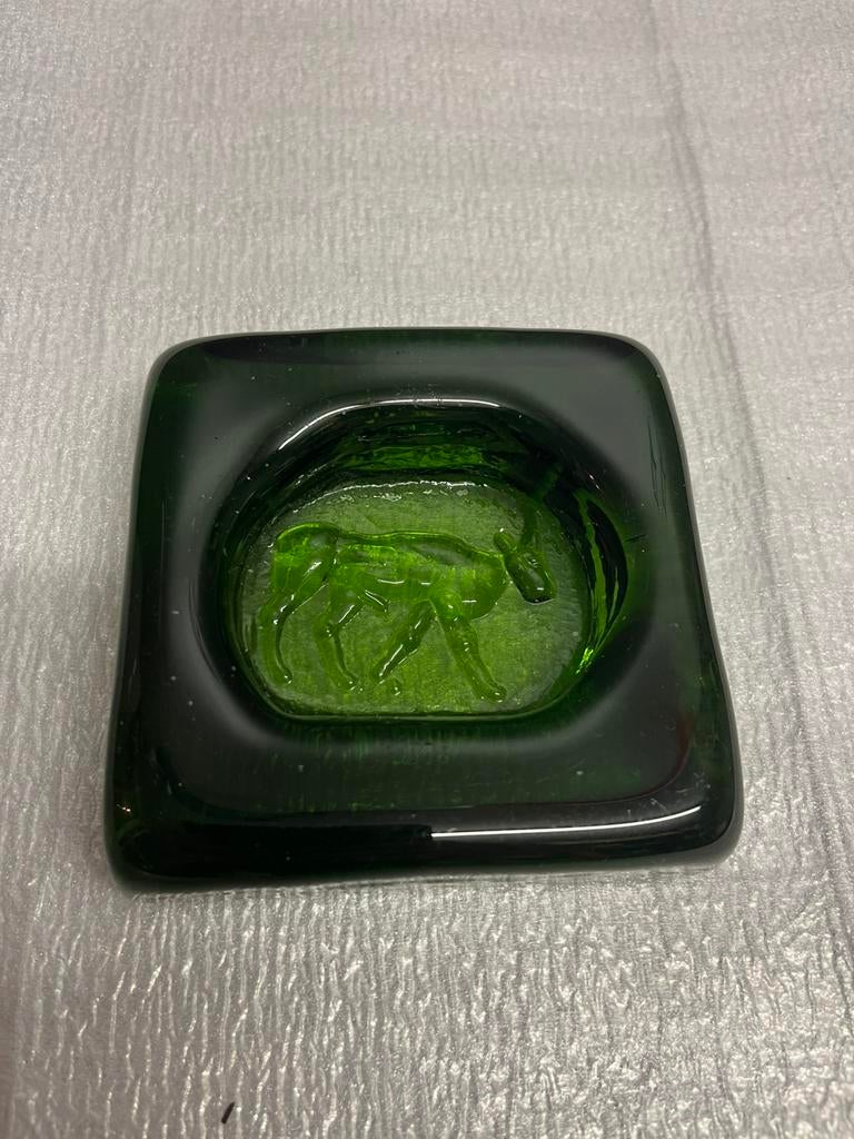 Vintage Erik Höglund (Boda) Glazen Asbak/Brievengewicht, Ophalen of Verzenden