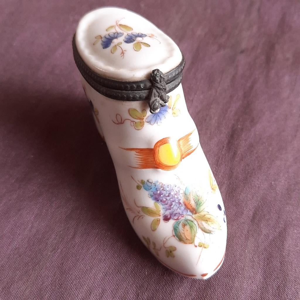 Antiek Sieradendoosje Limoges Porselein France Trinket Box, Antiek en Kunst, Verzenden