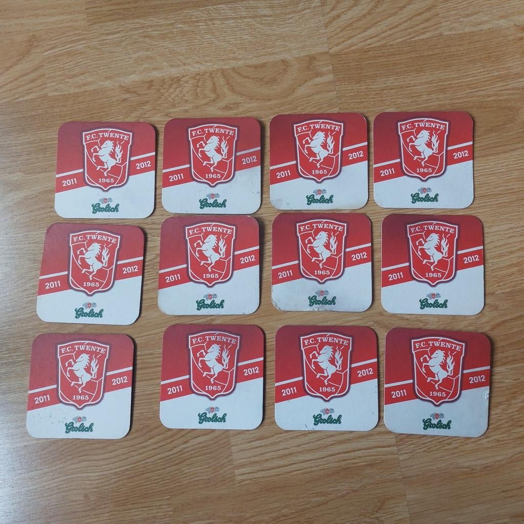 12xViltjes Grolsch Twente seizoen  2011-2012, Verzamelen, Ophalen of Verzenden, Zo goed als nieuw, F.C. Twente, Poster, Plaatje of Sticker