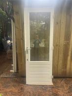 Hardhouten deur dubbel glas, Ophalen, Gebruikt, Minder dan 80 cm, Buitendeur