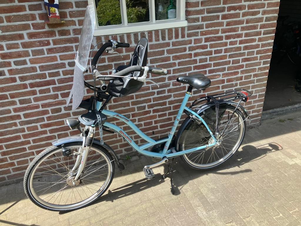 Sparta Amazone met Bobike kinderzitje te koop, Ophalen, Zo goed als nieuw, Sparta, Windscherm