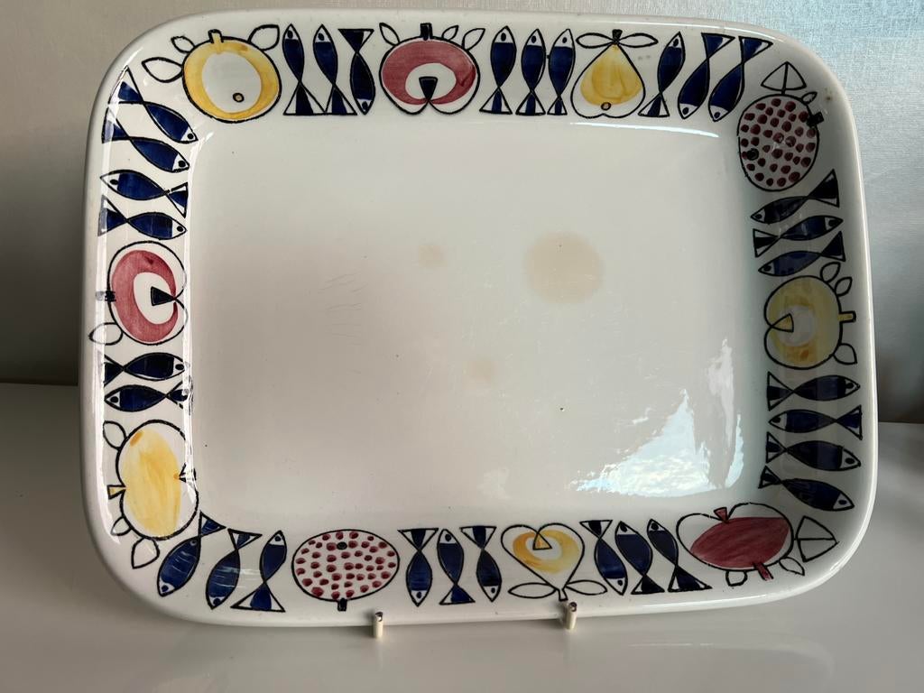 Rörstrand Pomona Oven Serveerschaal Visjes No26 Westman 50’s, Ophalen of Verzenden