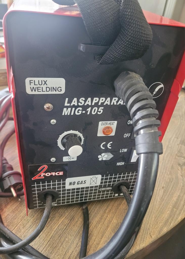 2Force MIG-105 Lasapparaat - Flux Welding (No Gas), Doe-het-zelf en Verbouw, Ophalen, Gebruikt, Minder dan 150 ampère, Overige typen