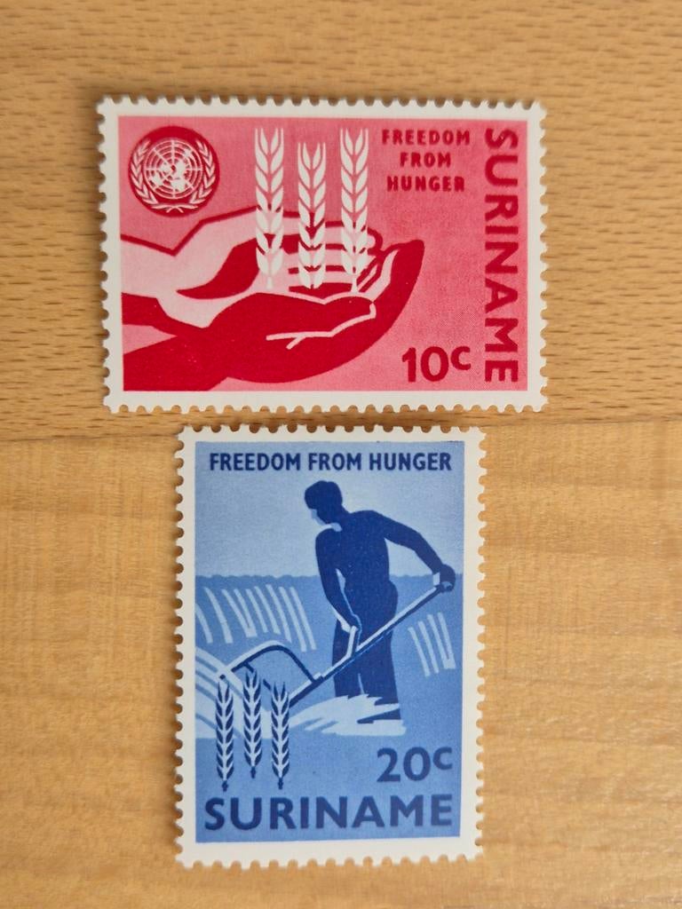 Suriname 1963 anti-honger VN, Postzegels en Munten, Postzegels | Suriname, Ophalen of Verzenden, Postfris