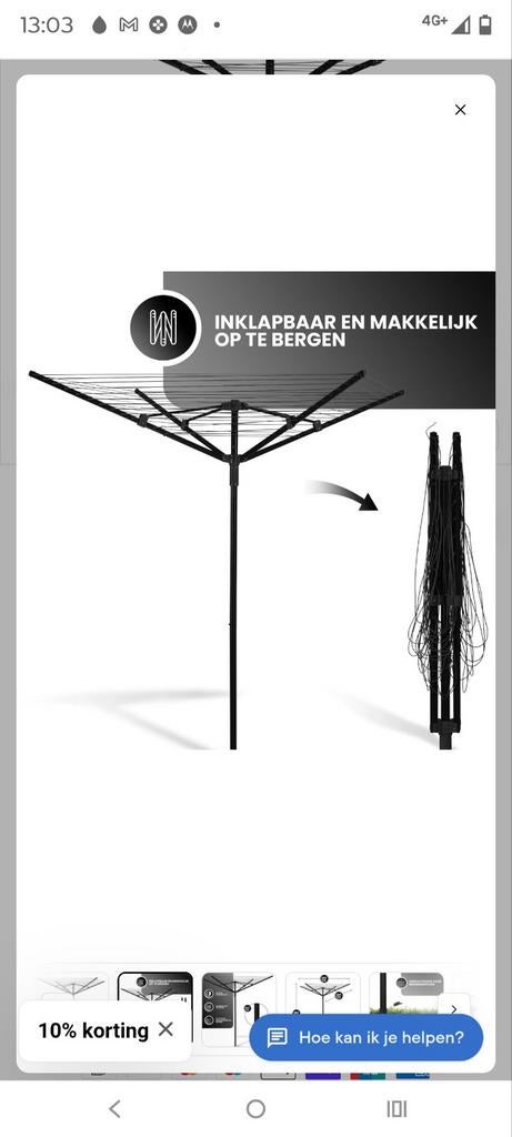 Droogmolen - Praktisch en ruimtebesparend, Tuin en Terras, Droogmolens en Wasrekken, Ophalen of Verzenden, Nieuw, Droogmolen