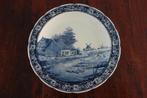 Wandbord porselein boerderij molens, Ophalen of Verzenden