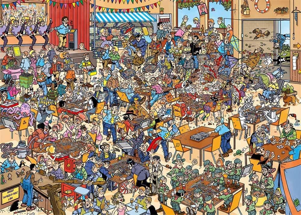 Puzzel 1000 st: Jan van Haasteren: NK Puzzelen, Ophalen of Verzenden, 500 t/m 1500 stukjes, Zo goed als nieuw