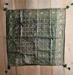 Indiase zijden kussenhoes, Ophalen, Nieuw, Groen, Vierkant