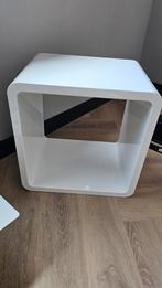 Modern wit open kastje / bijzettafel (45x36x45 cm), Huis en Inrichting, Overige materialen, Minder dan 55 cm, Vierkant, Zo goed als nieuw