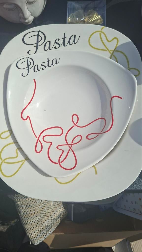 Pasta schaal en bord, Ophalen of Verzenden, Nieuw
