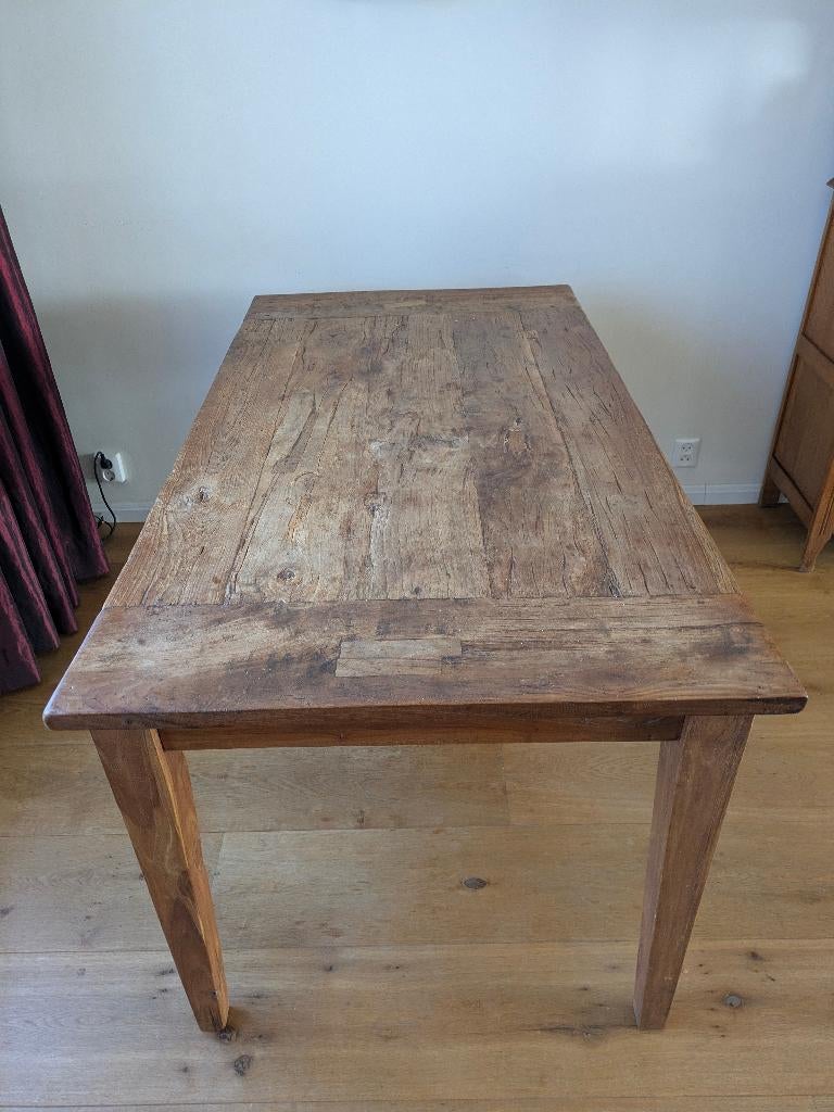 Verweerde eettafel teak., Ophalen, Gebruikt, Verweerd., Teakhout