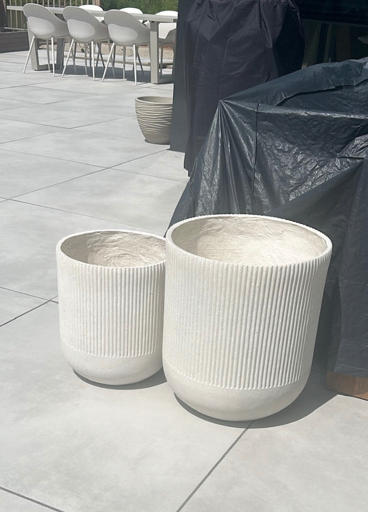Kwantum Dijon bloempot NIEUW IN DOOS kleine formaat €50,-, Tuin en Terras, Bloempotten, Rond, Nieuw, Balkon, Aardewerk