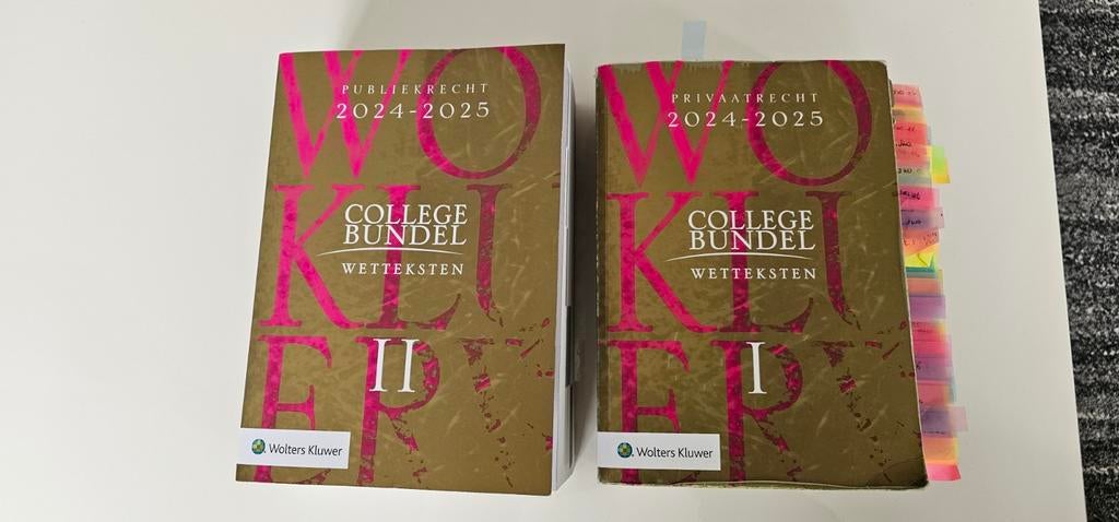 Collegebundel Wettenbundel 2024-2025 deel I en II, Boeken, Studieboeken en Cursussen, Ophalen of Verzenden, Gelezen