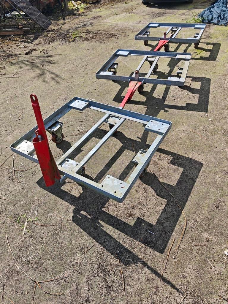 5 transportkarren met dissel, Doe-het-zelf en Verbouw, Transportwagens, 100 liter of meer, Ophalen, Gebruikt, Transportkar